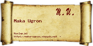 Maka Ugron névjegykártya